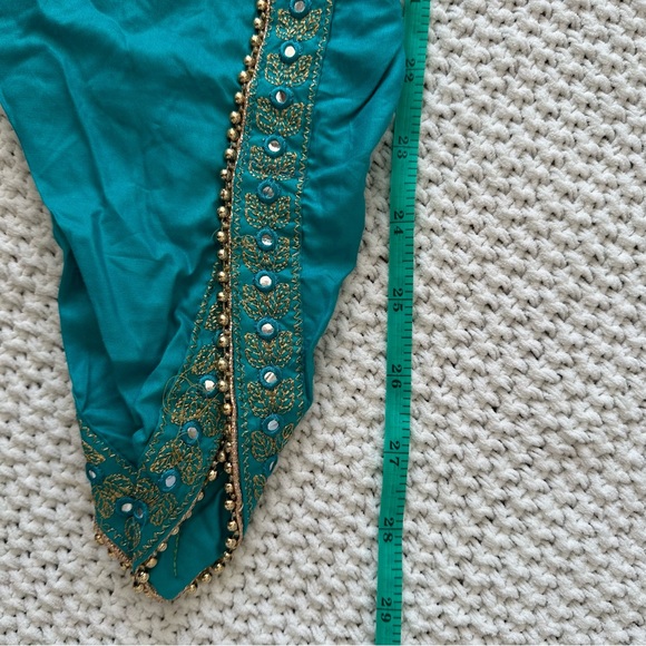 Dhoti Pants Princess Jasmine Women’s Indian Pants with Gold Bead embroidery - Picture 10 of 10